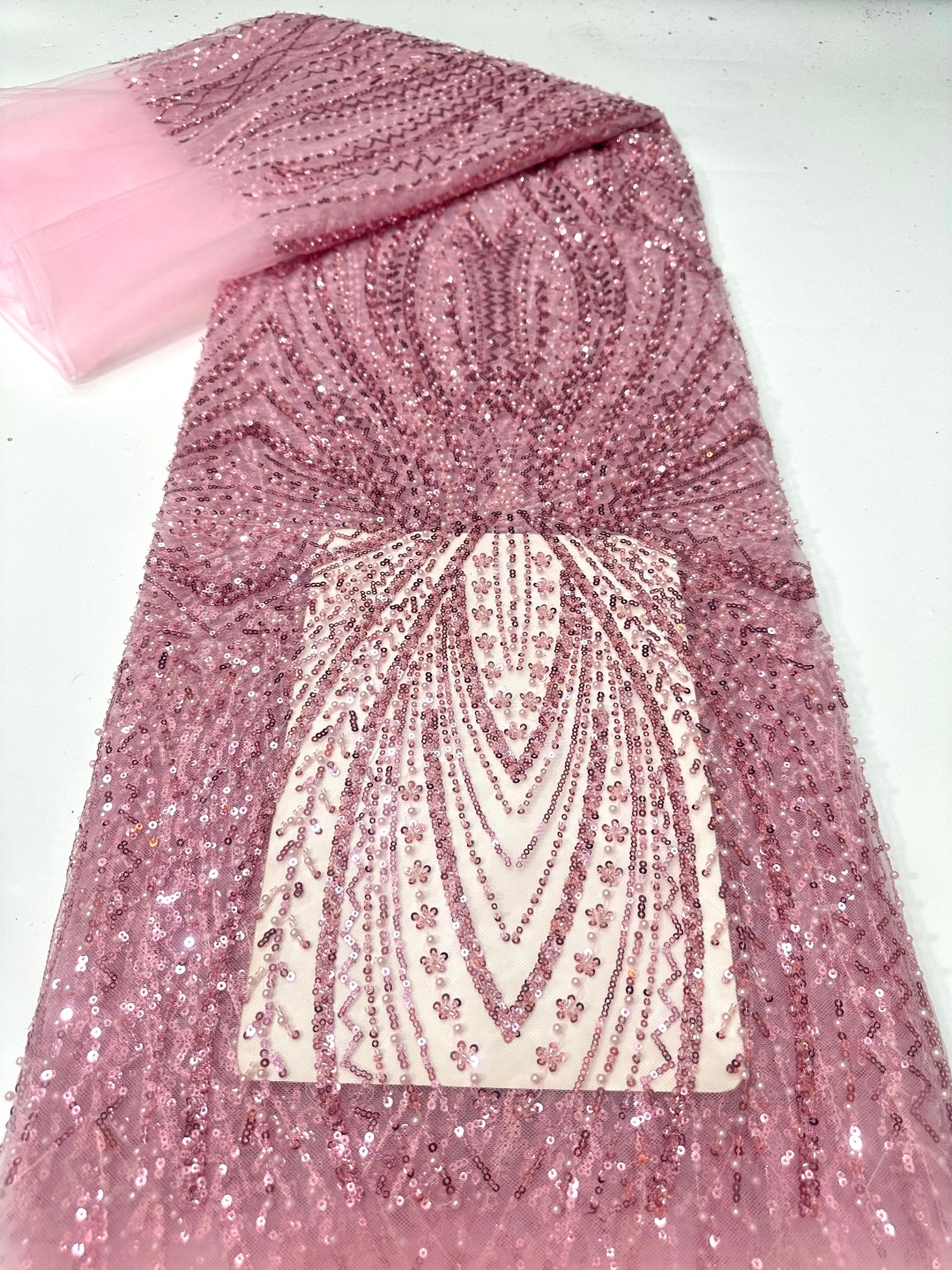 African Lace Fabric Sequins Be - Embroidery Gradient のレビューと価格