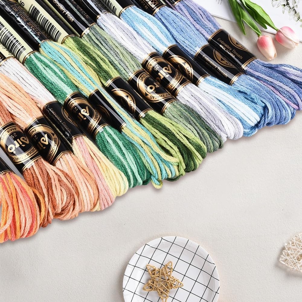 12 Skeins 105 Yards Cross Stit - Embroidery Gradient のレビューと価格