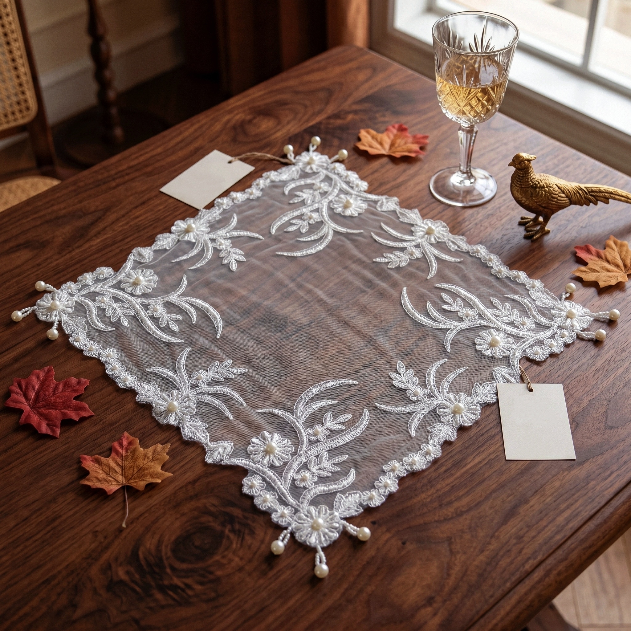 Set Of 4pcs Elegant Embroidery - Embroidery Cloth のレビューと価格