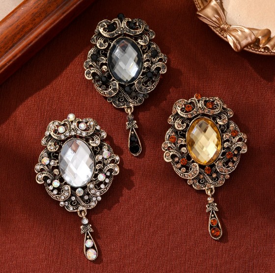 Retro court style brooch for w - Embroidery Gothic のレビューと価格
