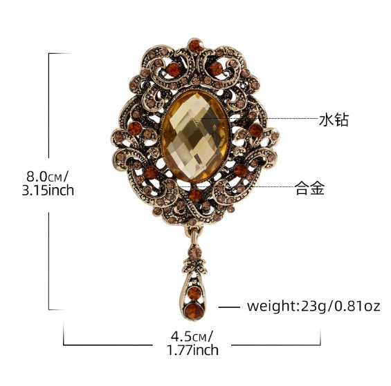 Retro court style brooch for w - Embroidery Gothic のレビューと価格