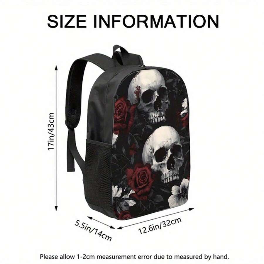 Gothic Skull Floral Backpack B - Embroidery Gothic のレビューと価格