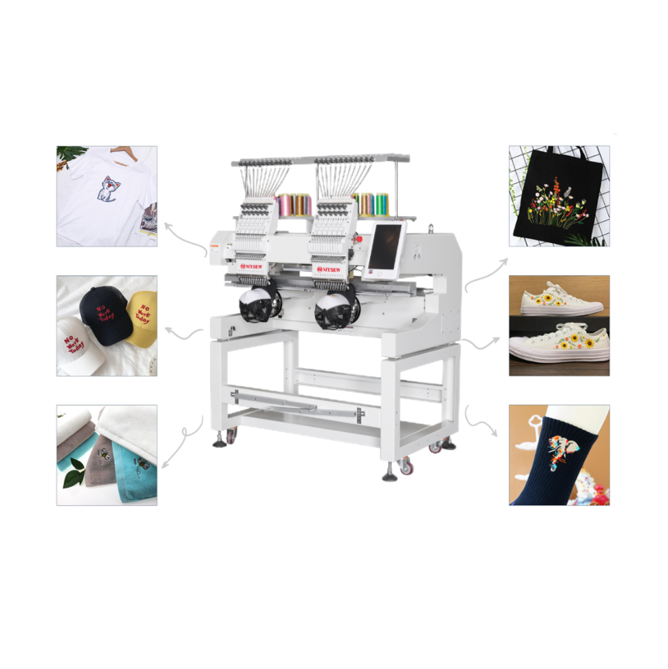 MJS1202 Mysew  2 Head Industri - Embroidery Hat Machine のレビューと価格