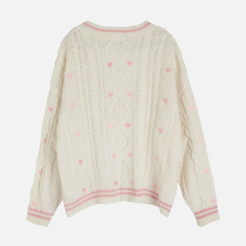 Lover Cardigan with Pink Heart - Embroidery Thread Yarn のレビューと価格