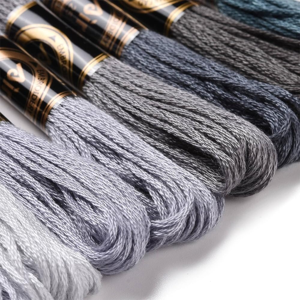 8 Skeins 70 Yards Grey Friends - Embroidery Thread Yarn のレビューと価格