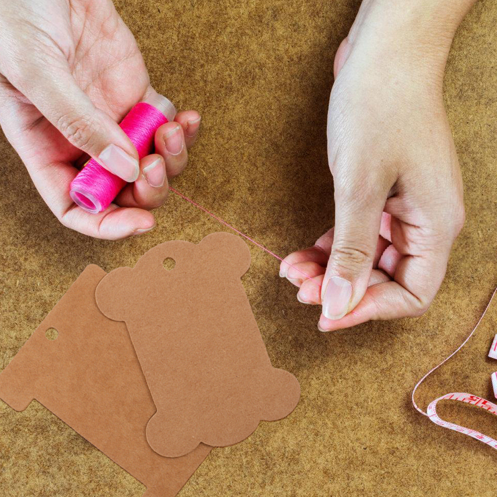 80Pcs DIY Blank Kraft Paper Th - Embroidery Thread Yarn のレビューと価格