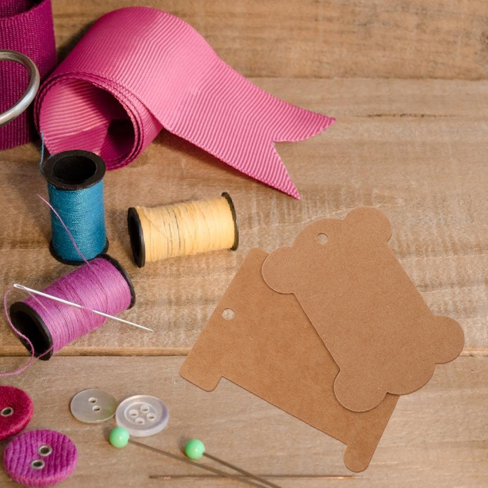 80Pcs DIY Blank Kraft Paper Th - Embroidery Thread Yarn のレビューと価格
