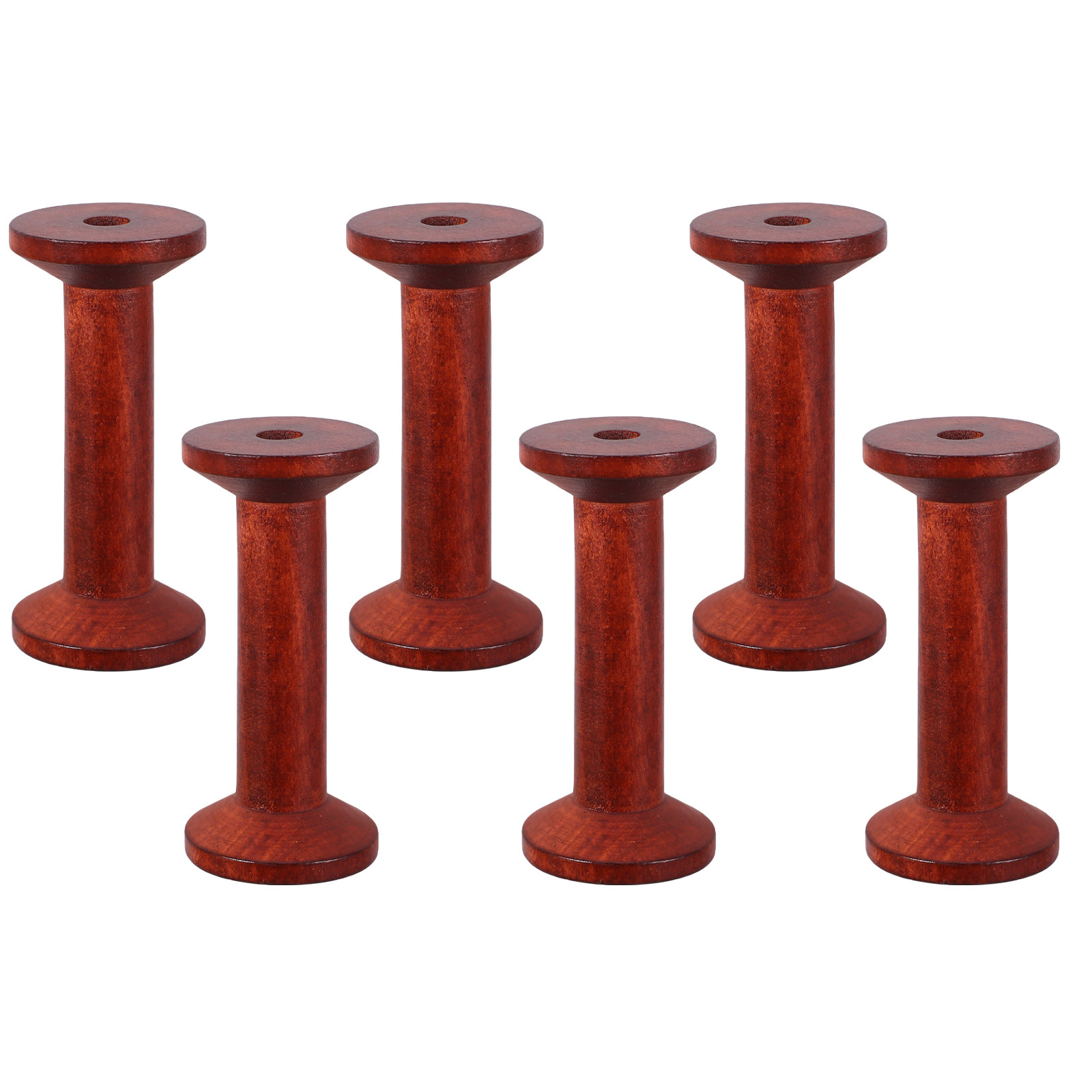 6Pcs Wooden Empty Spools for C - Embroidery Thread Yarn のレビューと価格