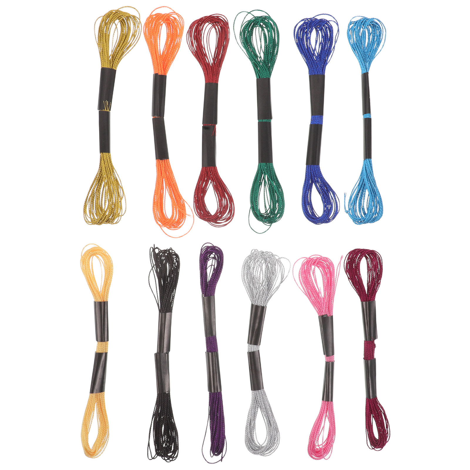 12Pcs Luxurious Metallic Embro - Embroidery Thread Yarn のレビューと価格