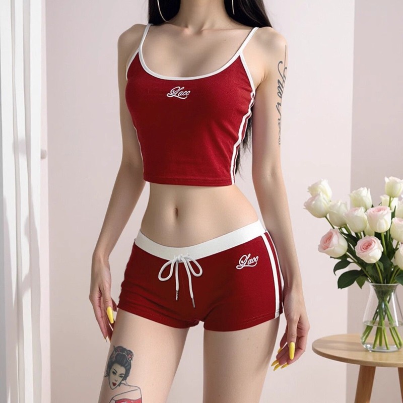 Woman Matching Sets Patchwork  - Embroidery Vest のレビューと価格