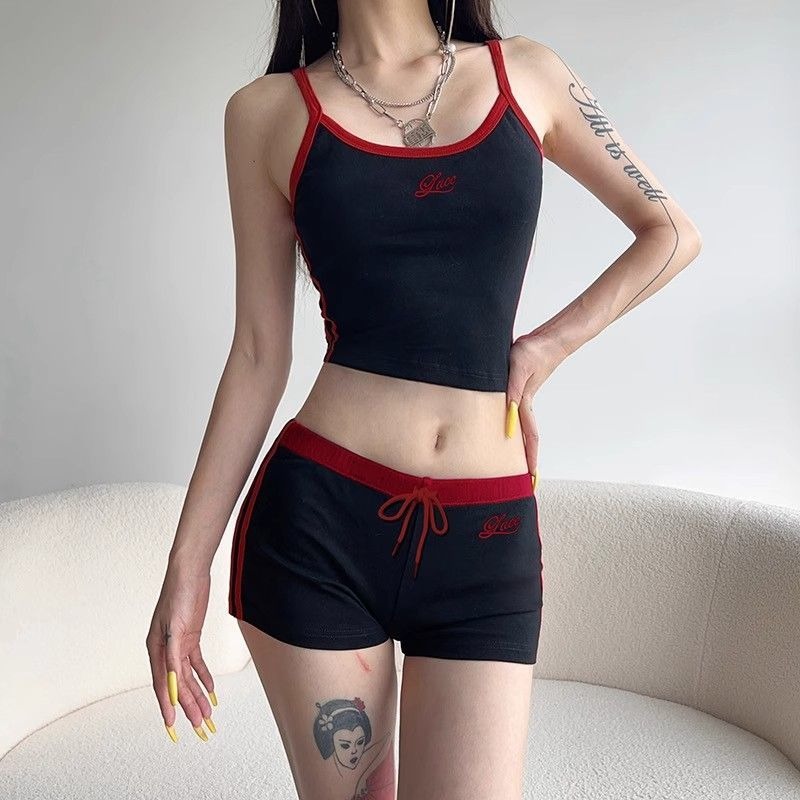 Woman Matching Sets Patchwork  - Embroidery Vest のレビューと価格