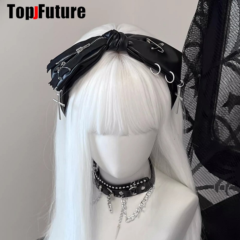 Gothic Bow Leather Harajuku Pu - Embroidery Gothic のレビューと価格