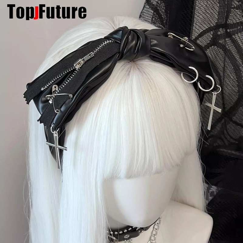 Gothic Bow Leather Harajuku Pu - Embroidery Gothic のレビューと価格