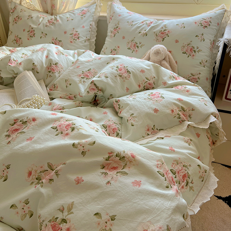 Washed Cotton Duvet Cover Sets - Embroidery Quilt Cover のレビューと価格