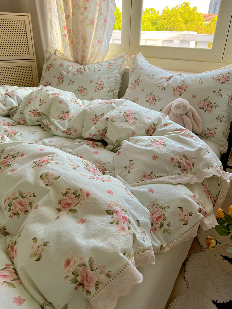 Washed Cotton Duvet Cover Sets - Embroidery Quilt Cover のレビューと価格