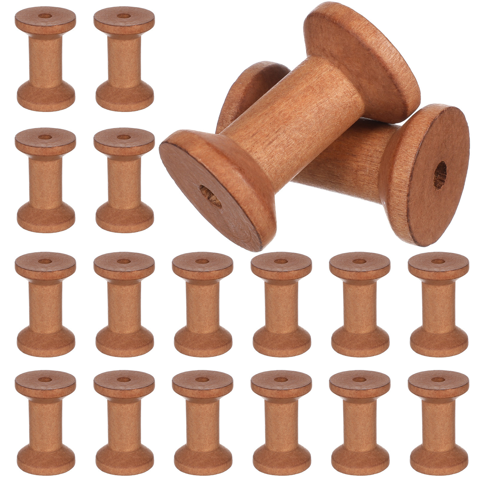 20Pcs Empty Wood Spools Thread - Embroidery Thread Yarn のレビューと価格