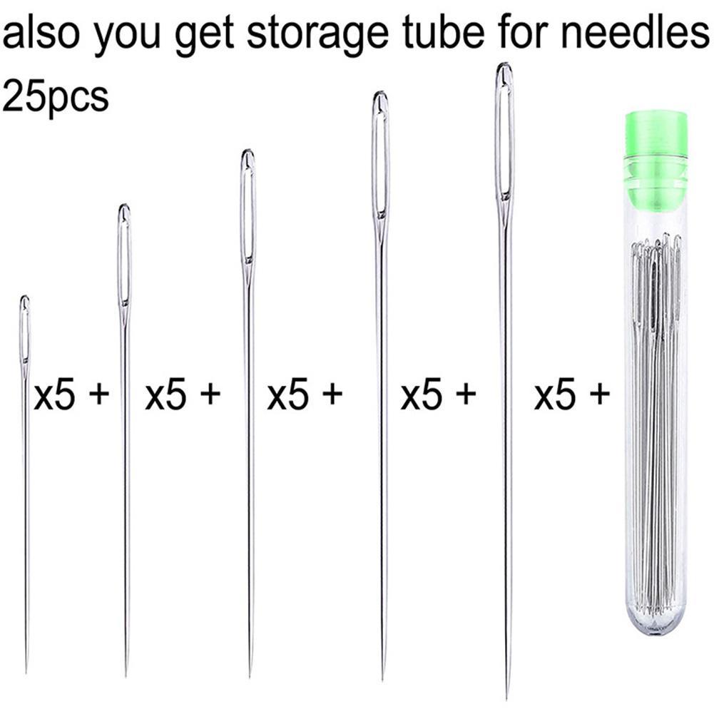25 Pcs Large Eye Stitching Nee - Embroidery Needle のレビューと価格