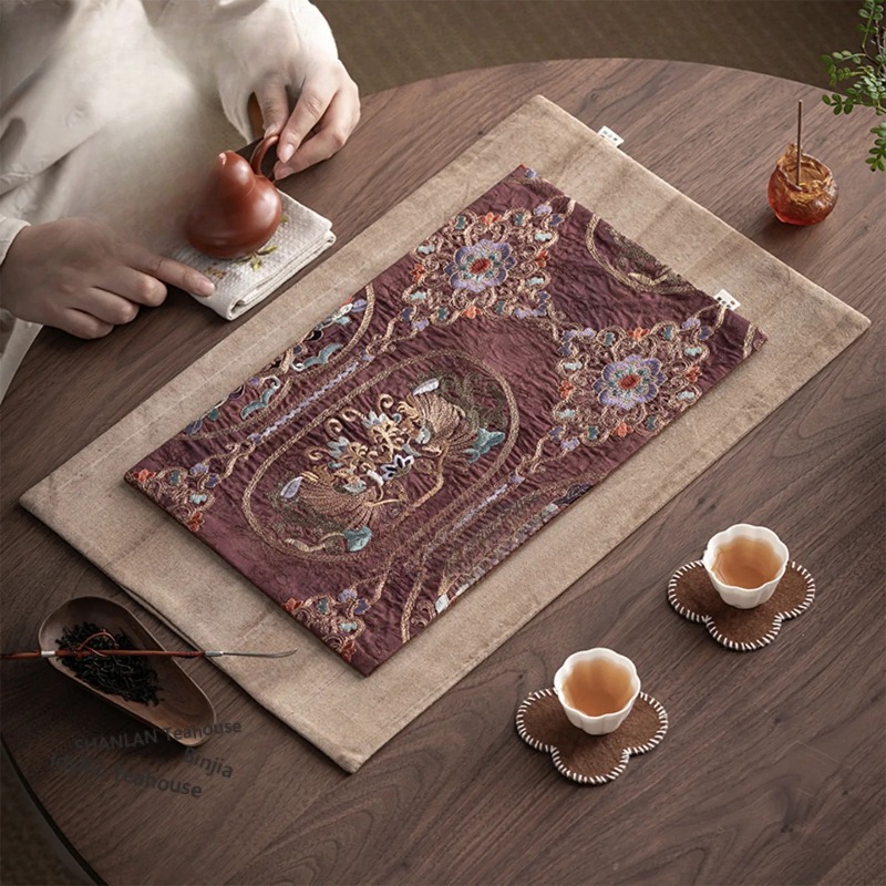 Brocade Embroidery Fabrics Tea - Embroidery Cloth のレビューと価格