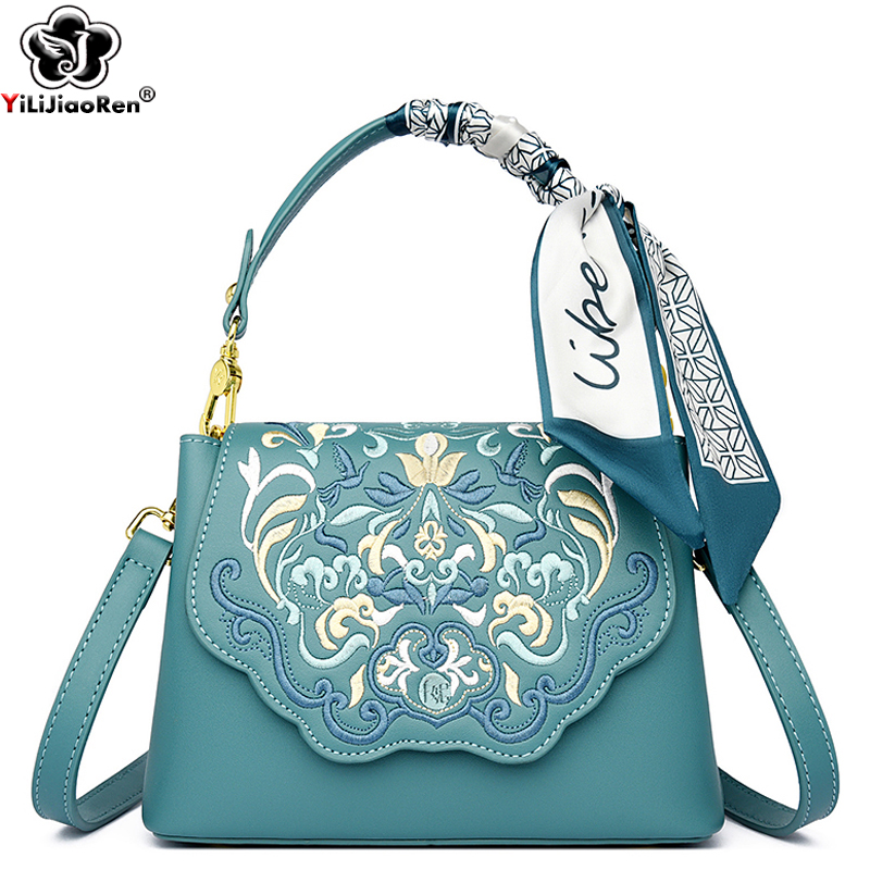 Fashion Embroidery Shoulder Ba - Embroidery On Leather のレビューと価格