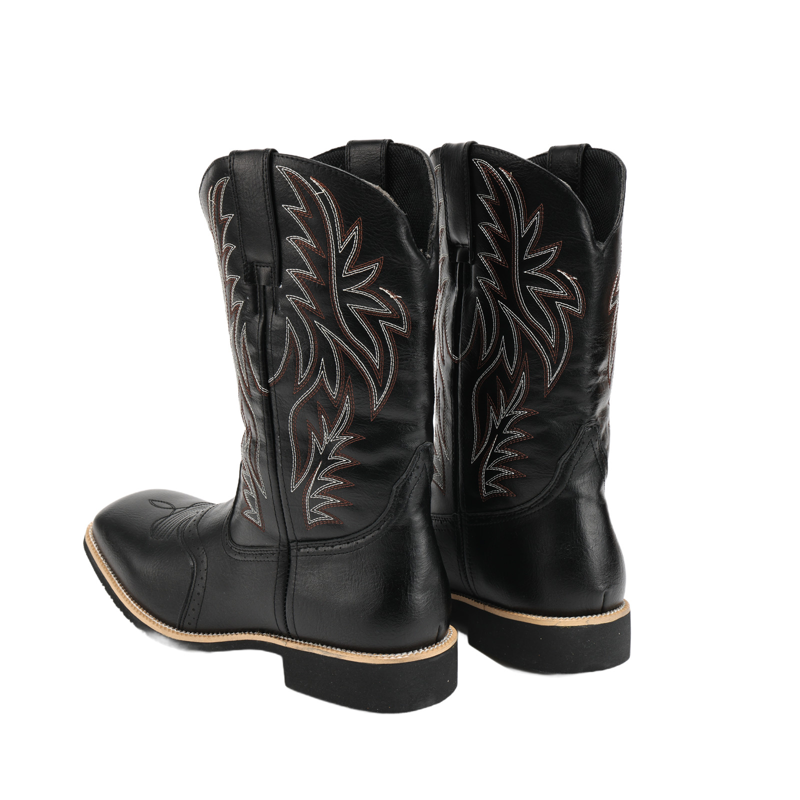 Men Cowboy Boots Embroidery We - Embroidery On Leather のレビューと価格